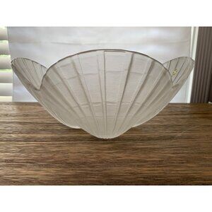Mikasa Scallop Clam Shell Frosted Glass Bowl 10" Dia
